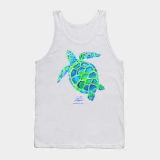 Sea Turtle green & blue by Jan Marvin Tank Top